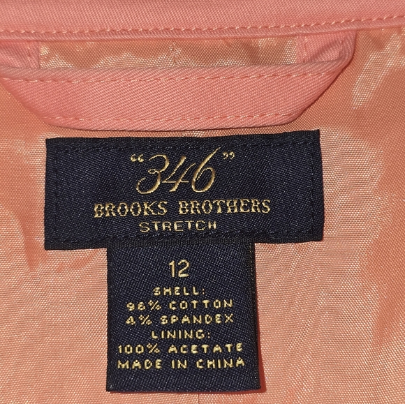 Brooks Brothers 346 Stretch Double-Breasted Short Trench Coat Women's Size 12 - Picture 5 of 8